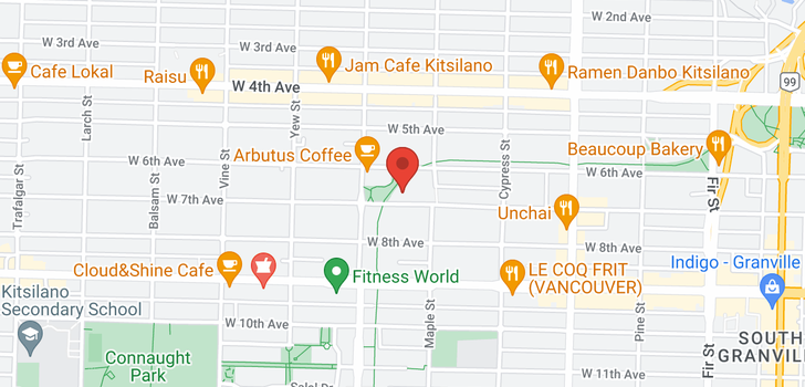 map of 204 2033 W 7TH AVENUE